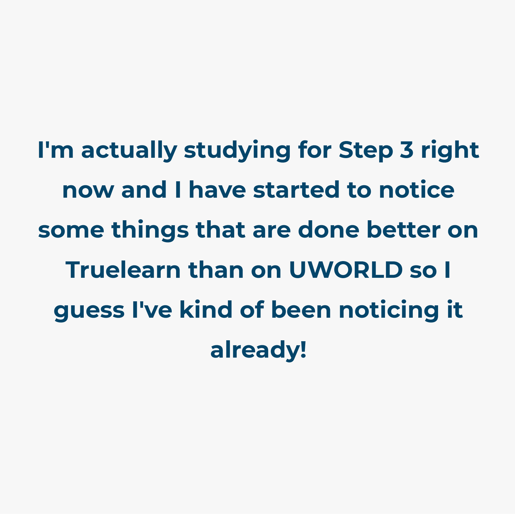 A testimonial stating how useful TrueLearn has been for their studies