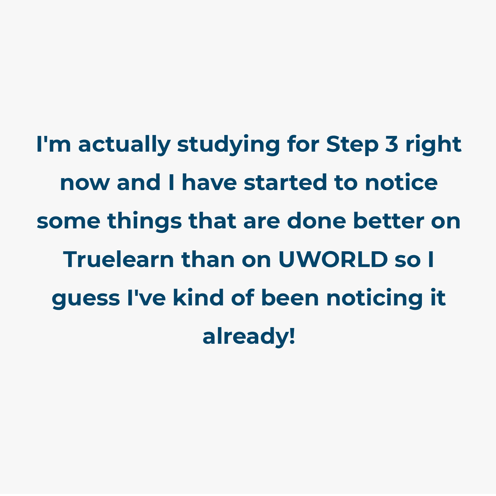 A testimonial stating how useful TrueLearn has been for their studies