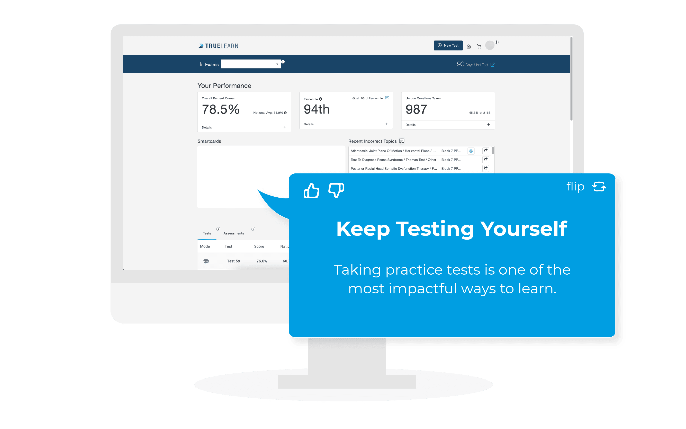 Keep Testing Yourself. Taking practice test is one of the most impactful ways to learn