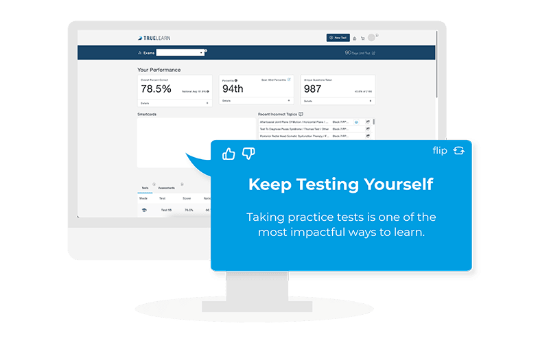 Keep Testing Yourself. Taking practice test is one of the most impactful ways to learn