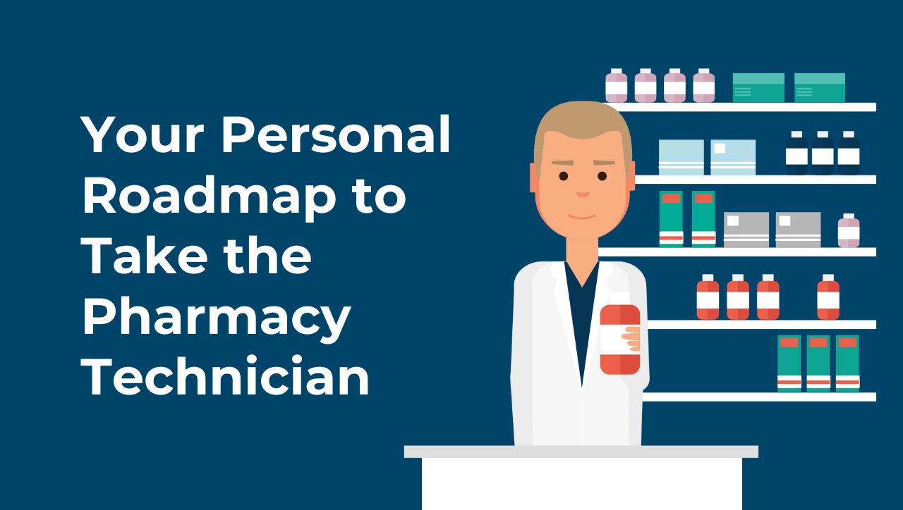 pharmacist holding prescription with text that reads 